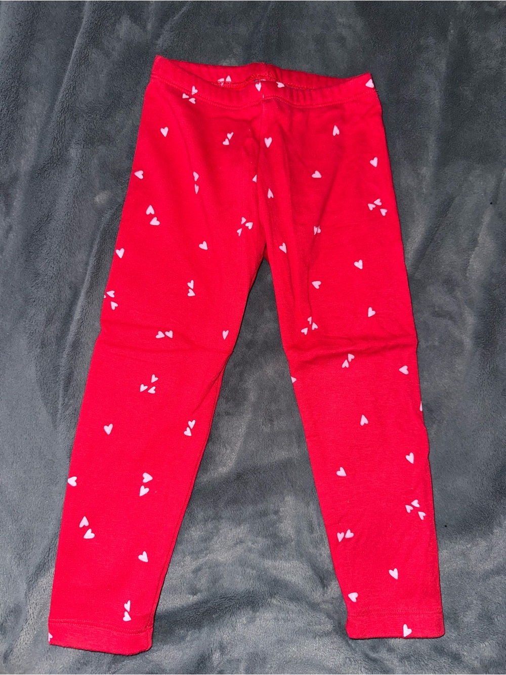 Old Navy toddler Red Leggings with White Heart Print